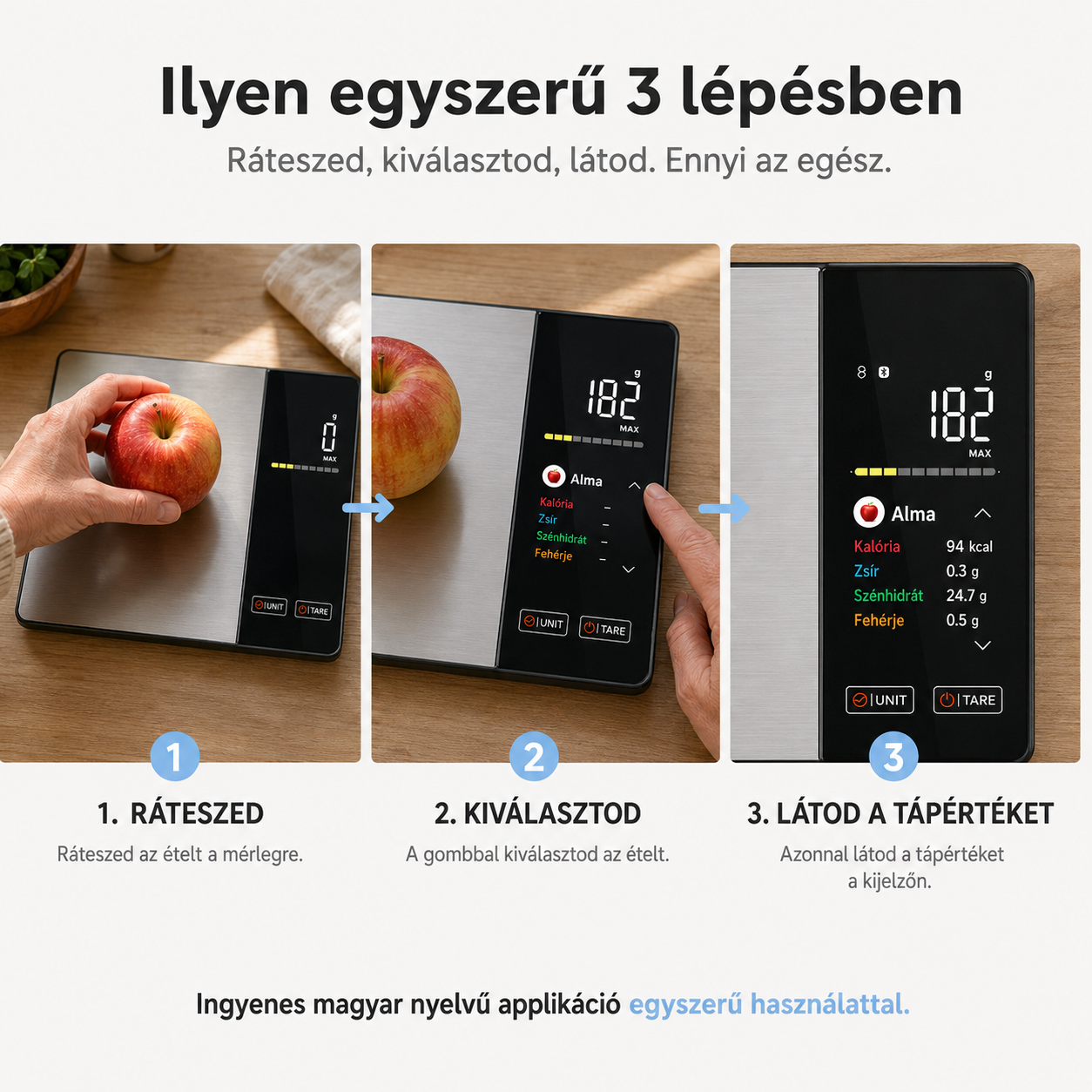 NIRA™ MacroScan 2.0 - Okos Konyhamérleg
