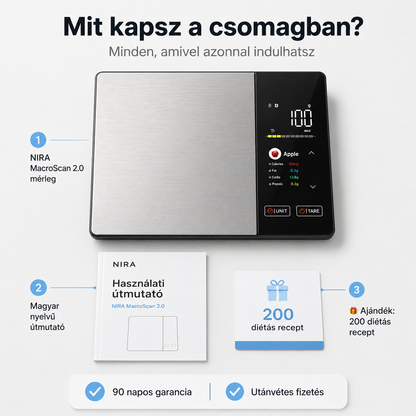 NIRA™ MacroScan 2.0 - Okos Konyhamérleg