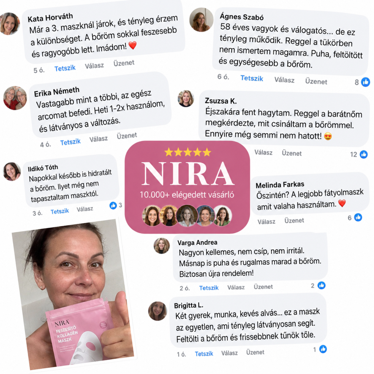 NIRA™ Feszesítő Kollagén Maszk 2.0