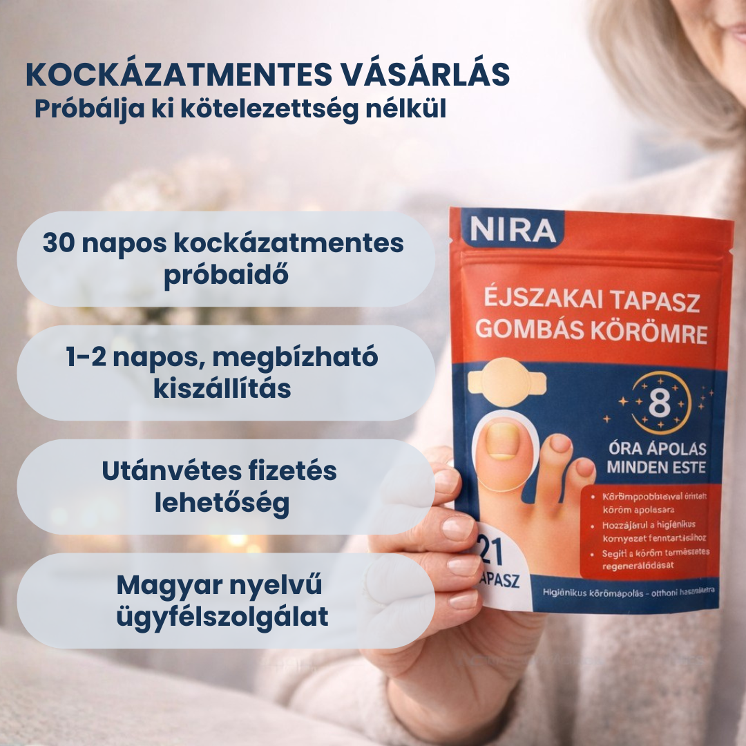 NIRA Éjszakai Tapasz Gombás Körömre (Természetes megoldás körömgombára)