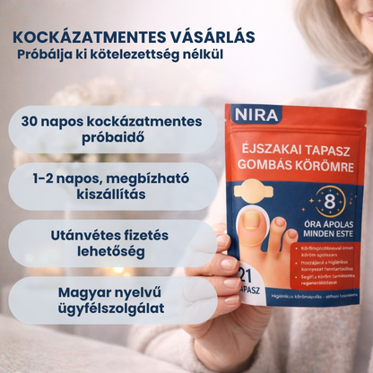 NIRA Éjszakai Tapasz Gombás Körömre (Természetes megoldás körömgombára)